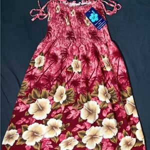 Floral Hawaiian top/dress with Tie Straps